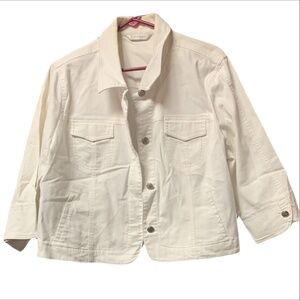 8. Erin London White Jean Jacket XL